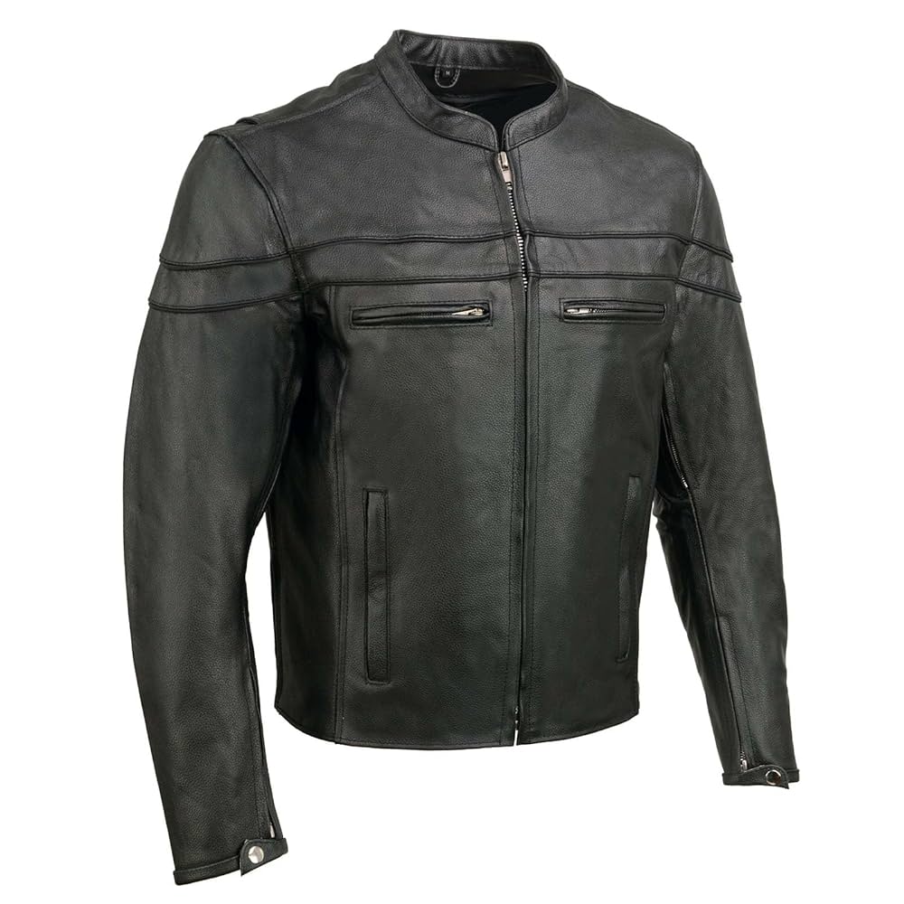 Event Leather Men's Black Sporty Scooter Crossover